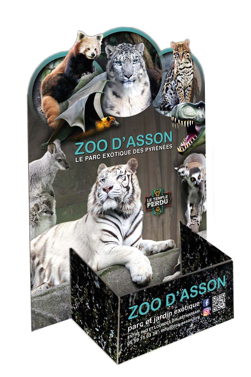 présentoir du zoo d'Asson